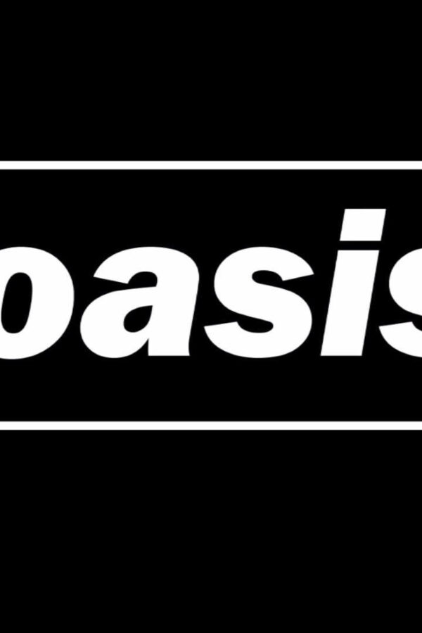 Oasis Band Logo Minimalist Black and White Desktop Wallpaper