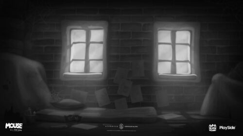 Black and White Noir Mouse P.I. For Hire Game Desktop Wallpaper