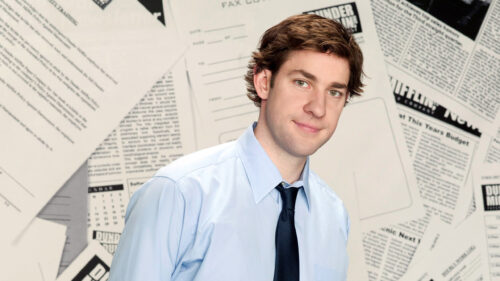 John Krasinski as Jim Halpert from The Office Desktop Wallpaper