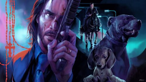 John Wick Cinematic Art 4K Desktop Wallpaper