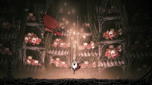 Hornet vs Boss Hollow Knight Silksong 4K Desktop Wallpaper