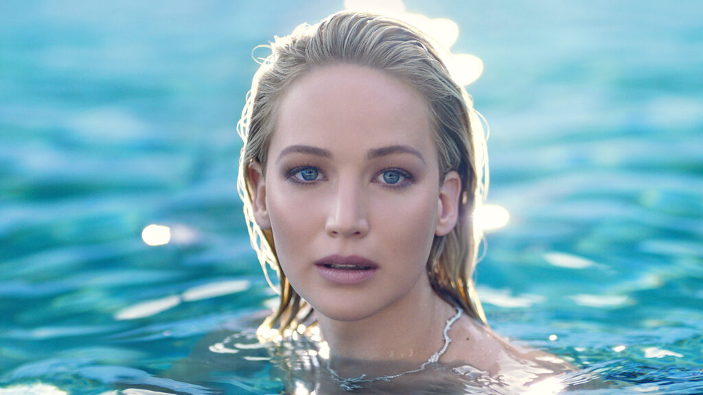 Jennifer Lawrence Soaking in Water 4K Desktop Wallpaper