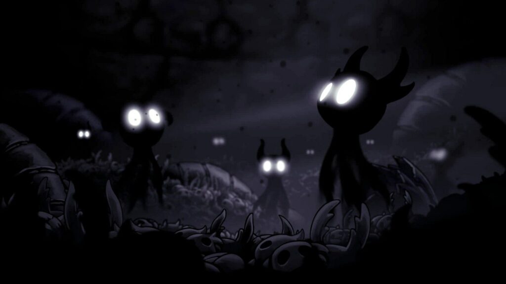 Hollow Knight Shades Amidst the Abyss Desktop Wallpaper