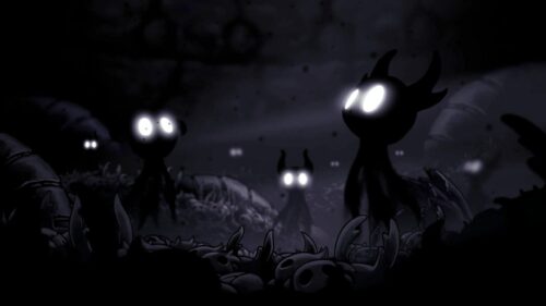 Hollow Knight Shades Amidst the Abyss Desktop Wallpaper