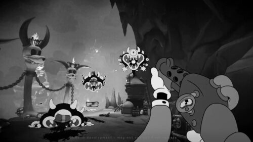 Cuphead-Inspired Dark Cartoon Shooter Desktop Wallpaper