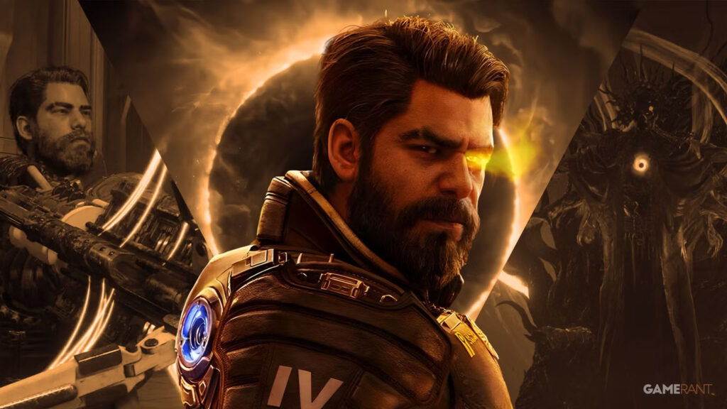 Sci-Fi Soldier Bearded Man Portrait 4K Desktop Wallpaper