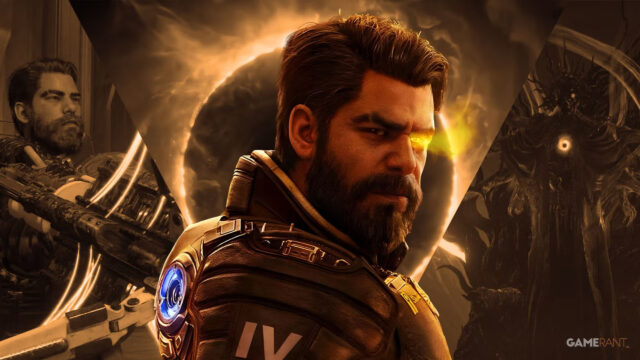 Sci-Fi Soldier Bearded Man Portrait 4K Desktop Wallpaper