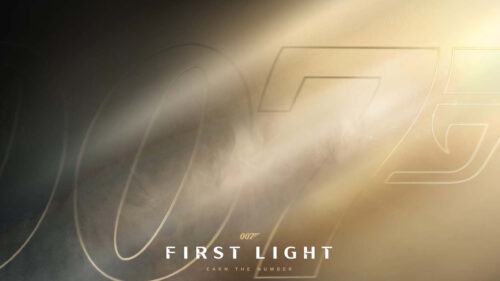 007 First Light Minimalist Gold Cinematic Desktop Wallpaper