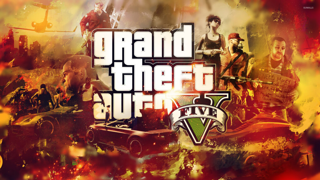 Grand Theft Auto V Artistic Style 4K Desktop Wallpaper