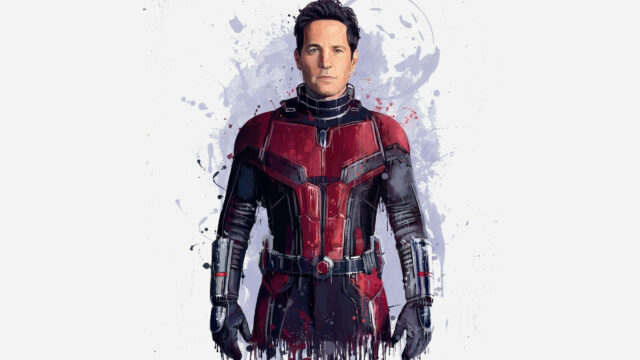 Paul Rudd Ant-Man Superhero Artistic Style 4K Desktop Wallpaper