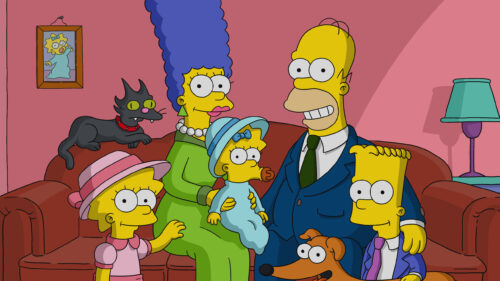 The Simpsons Family Portrait Cartoon Desktop Wallpaper