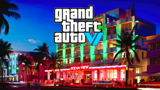 Retro Miami Neon Hotel Ocean View 4K Desktop Wallpaper
