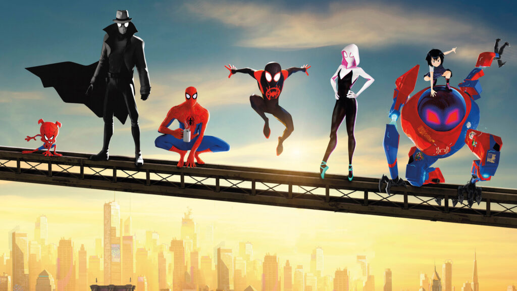 Spider-Man Into the Spider-Verse Group 4K Desktop Wallpaper