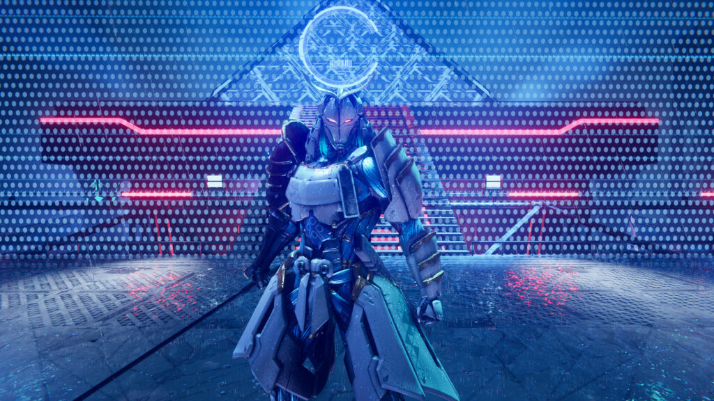 Cybernetic Samurai Warrior Digital Art 4K Wallpaper