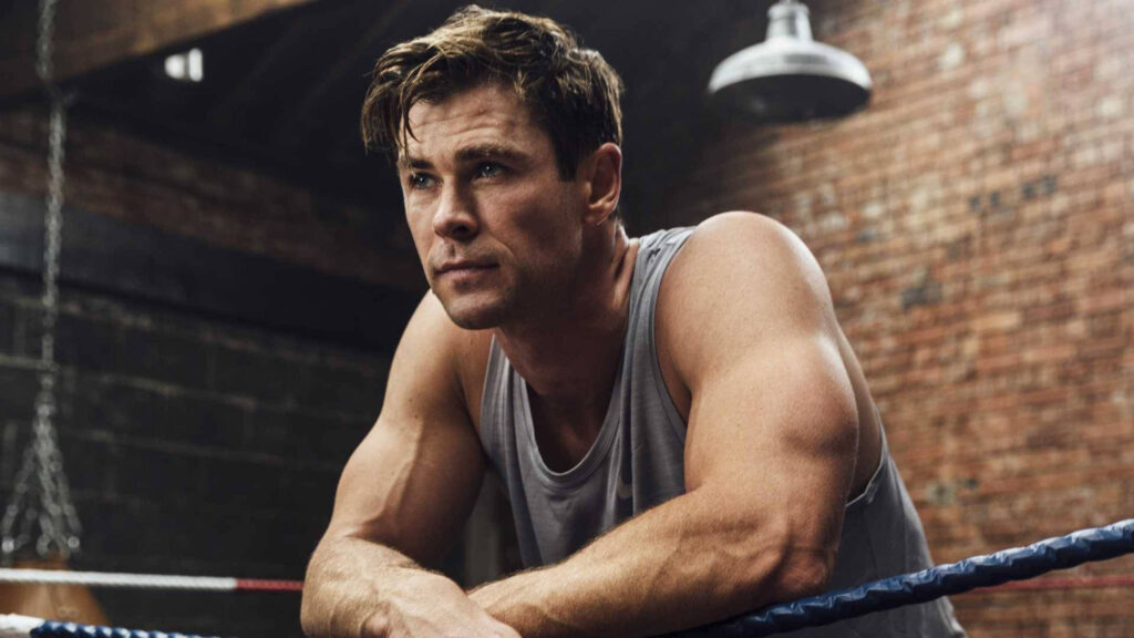 Chris Hemsworth Athletic Portrait 4K Desktop Wallpaper