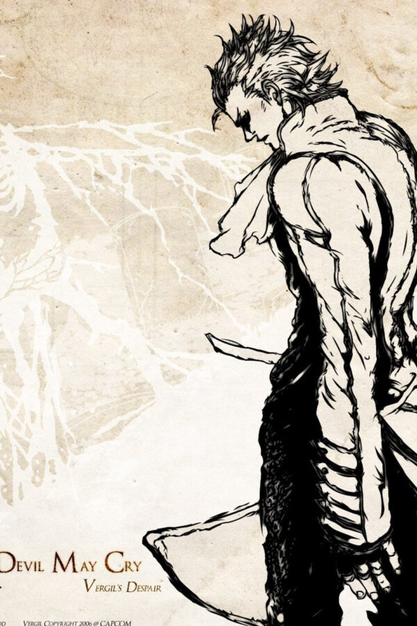 Vergil from Devil May Cry Artistic Illustration Desktop Wallpaper