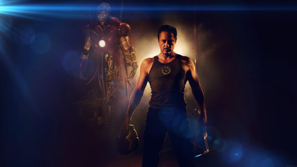 Tony Stark Iron Man Workshop Studio Shot Desktop Wallpaper