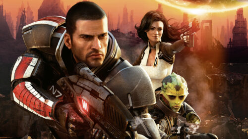 Mass Effect Commander Shepard Battle Scenes 4K Wallpaper