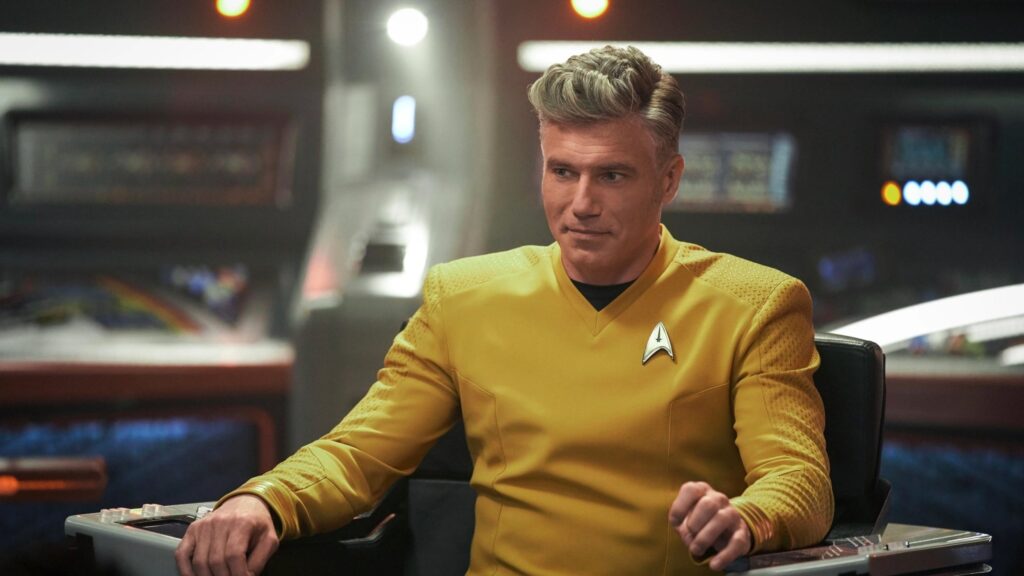 Christopher Pike Star Trek Strange New Worlds Desktop Wallpaper