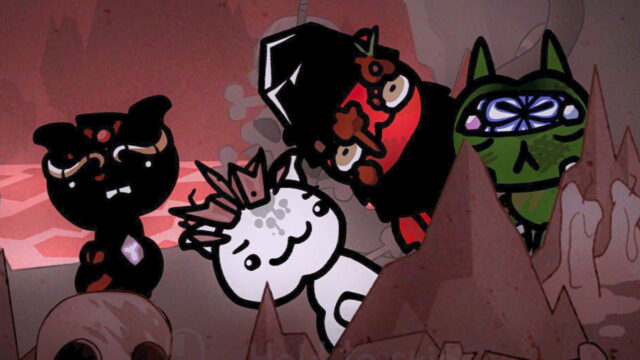 Animated Creatures in Cavernous Landscape Desktop Wallpaper