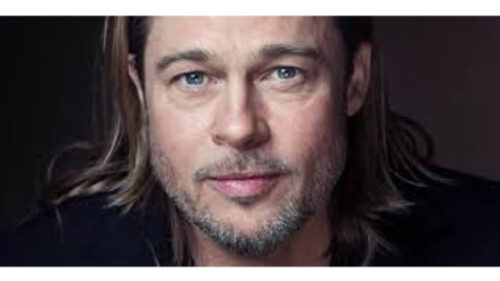 Portrait of Actor Brad Pitt in Professional Lighting Desktop Wallpaper