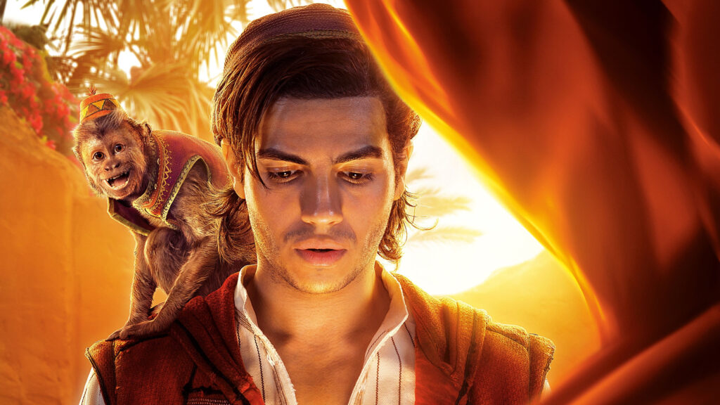 Aladdin and Abu from the 2019 live-action film Desktop Wallpaper