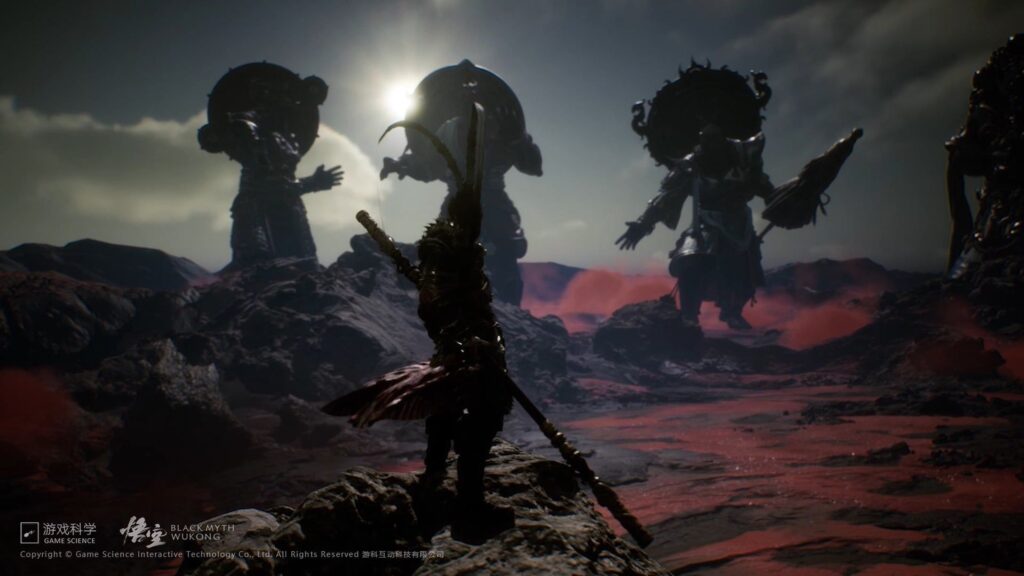 Black Myth Wukong Epic Warrior Encounter 4K Desktop Wallpaper