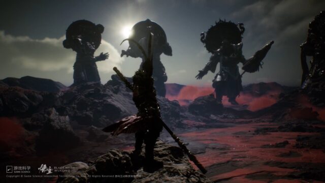 Black Myth Wukong Epic Warrior Encounter 4K Desktop Wallpaper