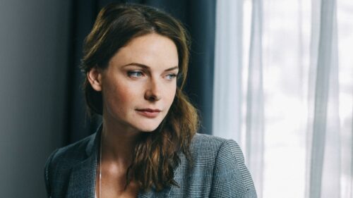 Elegant Rebecca Ferguson Portrait 4K Desktop Wallpaper