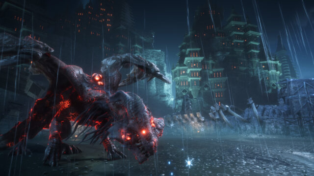 Dark Fantasy Dragon Ruins 4K Wallpaper