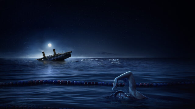 Surreal Swimming Olympic Training Desktop Wallpaper