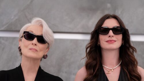 Meryl Streep and Anne Hathaway Stylish Desktop Wallpaper