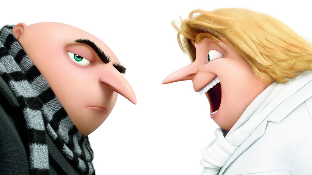 Gru and Dru Facing Off High Definition Desktop Wallpaper