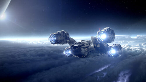 Alien Covenant Spaceship Sci-Fi Desktop Wallpaper