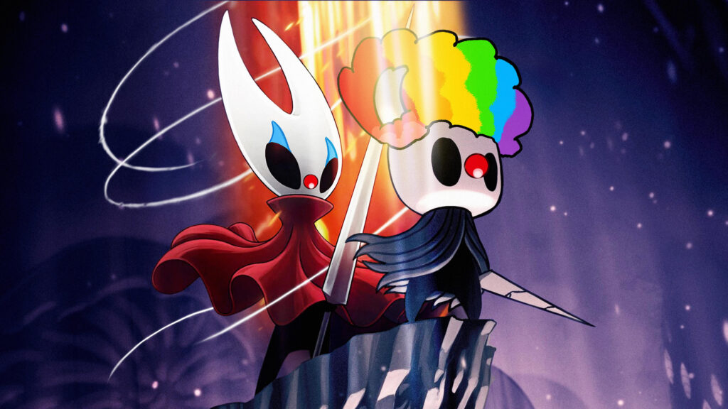 Hollow Knight Silksong Clown Edit Desktop Wallpaper