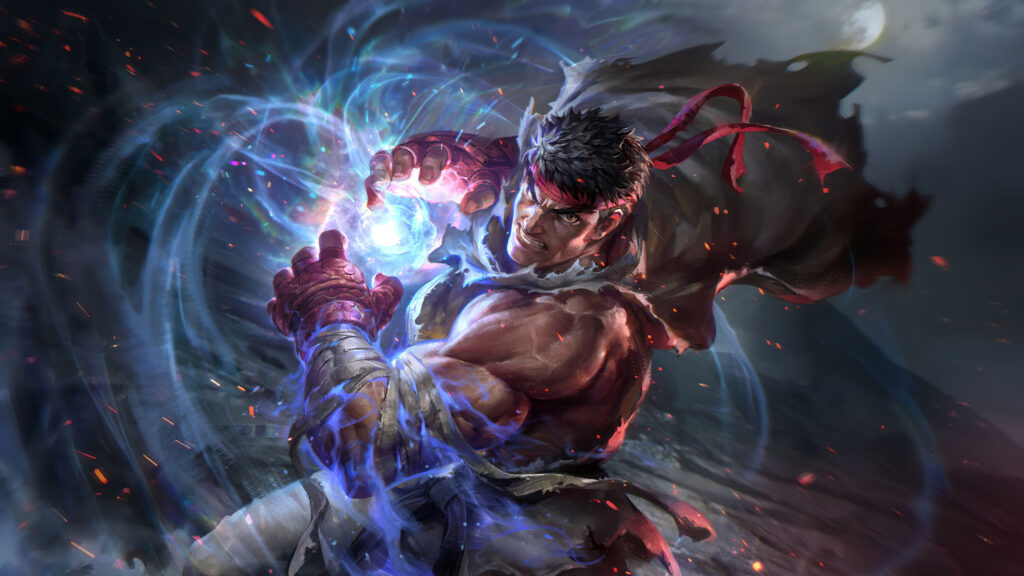 Ryu Charging Hadouken Street Fighter 4K Wallpaper