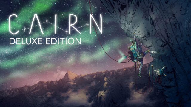 Cairn Deluxe Edition Mountaineer Under Aurora Desktop Wallpaper