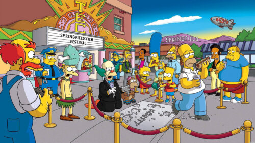 The Simpsons Movie Characters Springfield Theater Desktop Wallpaper