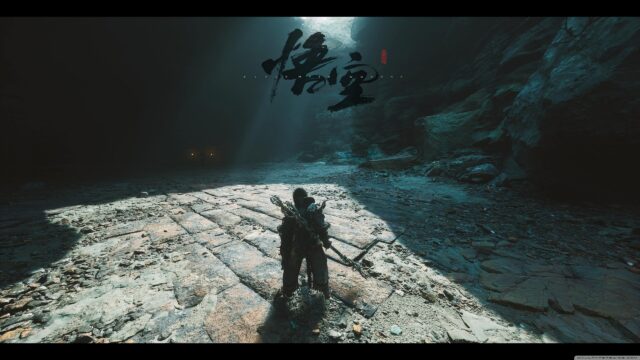 Sun Wukong Standing in a Stone Cave 4K Desktop Wallpaper