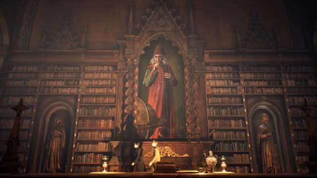 Hogwarts Legacy Library Hallway 4K Wallpaper
