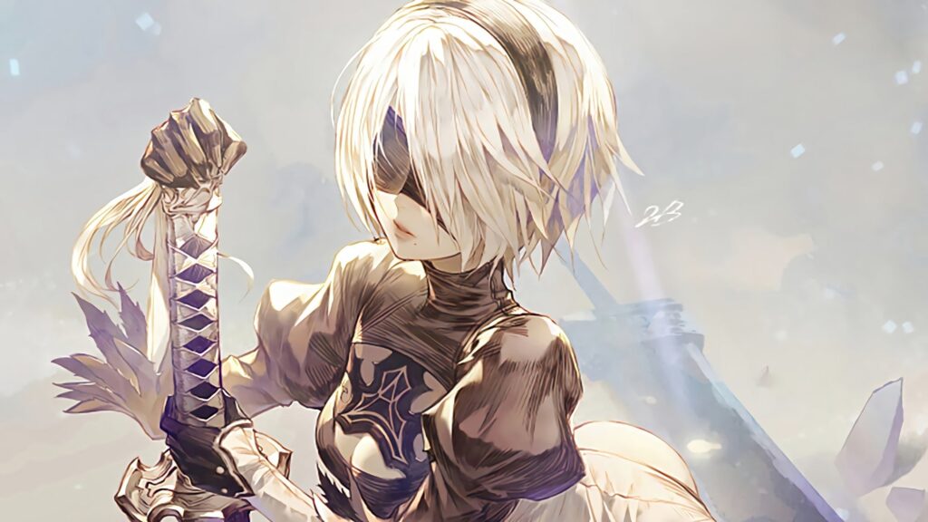 2B Nier Automata Portrait Desktop Wallpaper