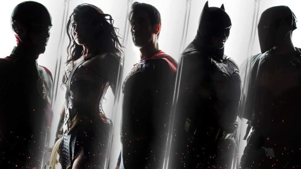 Justice League Silhouette Heroes 4K Desktop Wallpaper