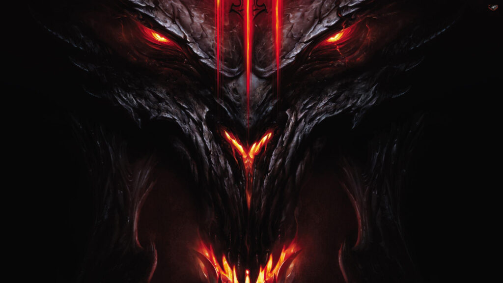 Menacing Dark Demon Obsidian Face 4K Wallpaper