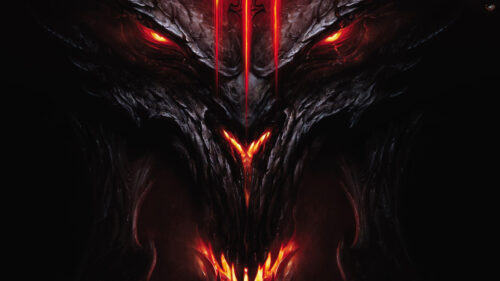 Menacing Dark Demon Obsidian Face 4K Wallpaper