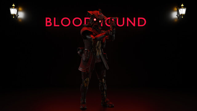 Bloodhound Apex Legends Red Neon Style Desktop Wallpaper