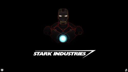 Minimalist Iron Man Stark Industries Logo 4K Desktop Wallpaper