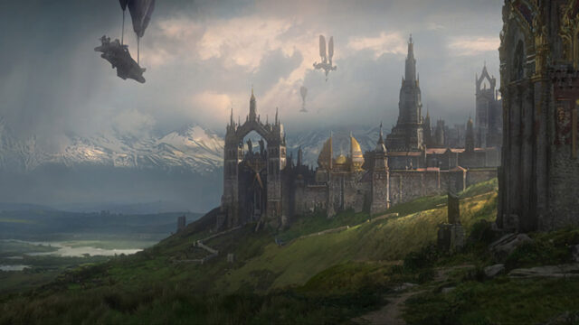 Fantasy Castle Landscape Art 4K Desktop Wallpaper