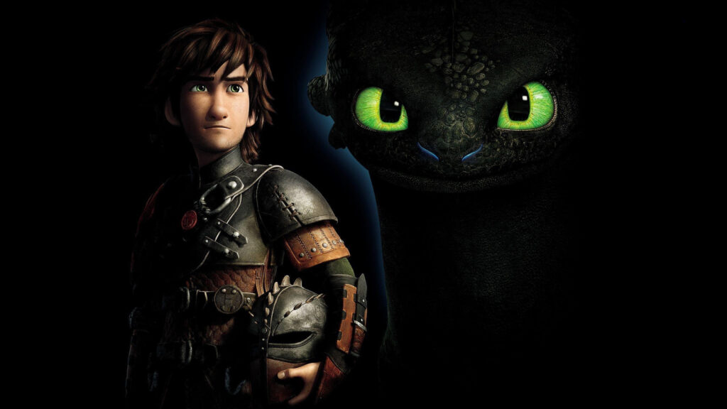 Hiccup and Toothless How to Train Your Dragon 4K Wallpaper