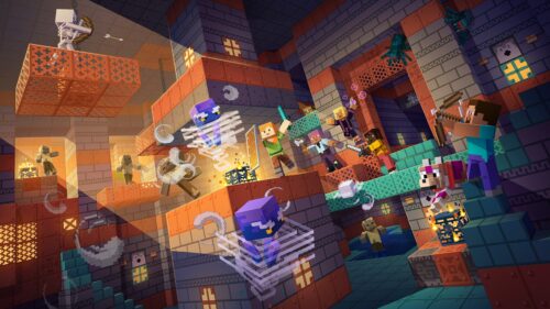 Minecraft Trial Chambers Combat Scene 4K Wallpaper