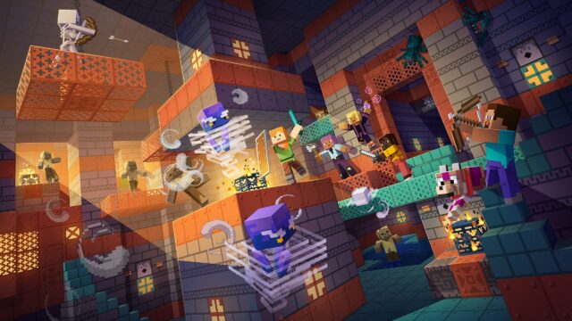 Minecraft Trial Chambers Combat Scene 4K Wallpaper